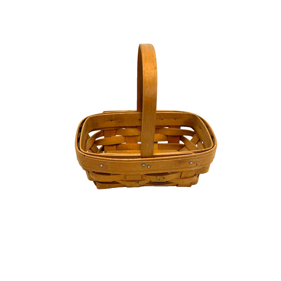 2000 Longaberger Parsley Basket Stationary Handle 6"L x 4.5"W x 2.5"H - Picture 1 of 3